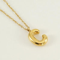 18K Plated Bubble Initial Necklace