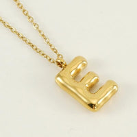 18K Plated Bubble Initial Necklace