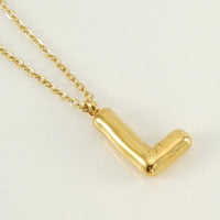 18K Plated Bubble Initial Necklace