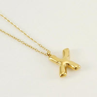 18K Plated Bubble Initial Necklace