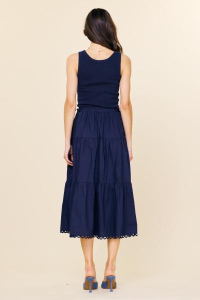 Cotton Knit Tank Poplin Dress