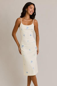 Floral Embroidery Knit Dress