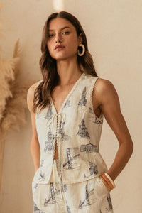 Architecture Linen Blend Top