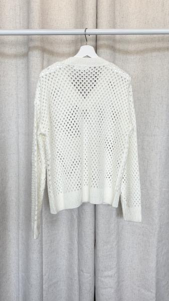 Open Weave V-Neck Sweater