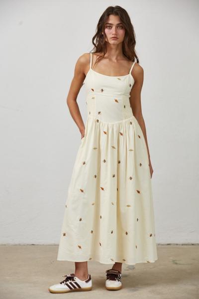 Falling Leaves Cotton Dress