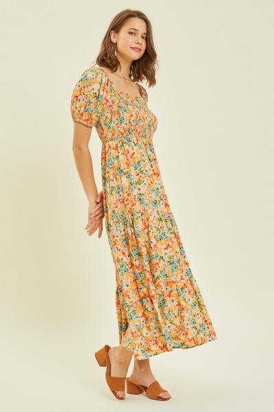 Creamsicle Floral Dress