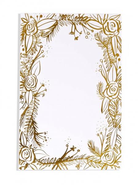 Gold Foil Floral Notepad