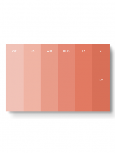 Paint Chip Weekly Planner Pad
