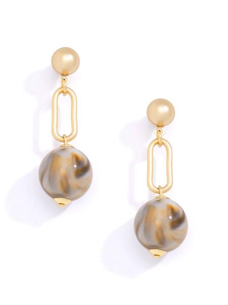 Marbled Bead Drop Earring