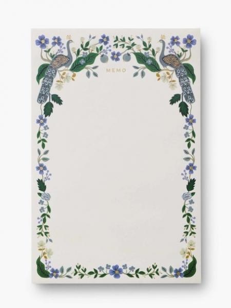 Peacock Memo Pad