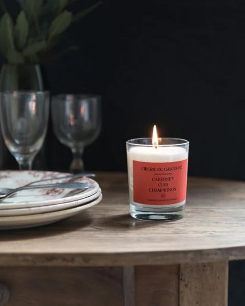 Cabernet, Cuir, Champignon Candle