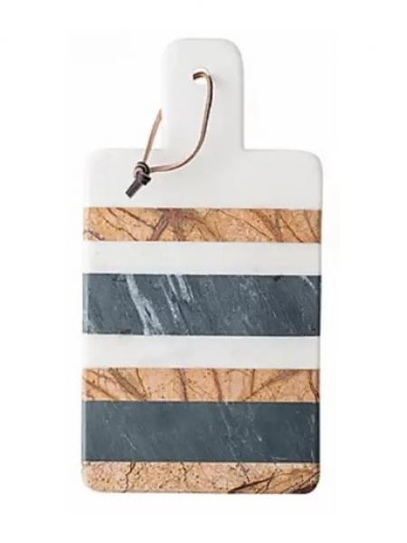 Striped Marble Serving Board