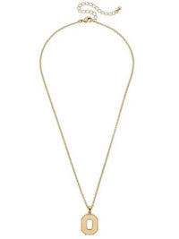 Block "O" 24K Gold Plated Necklace