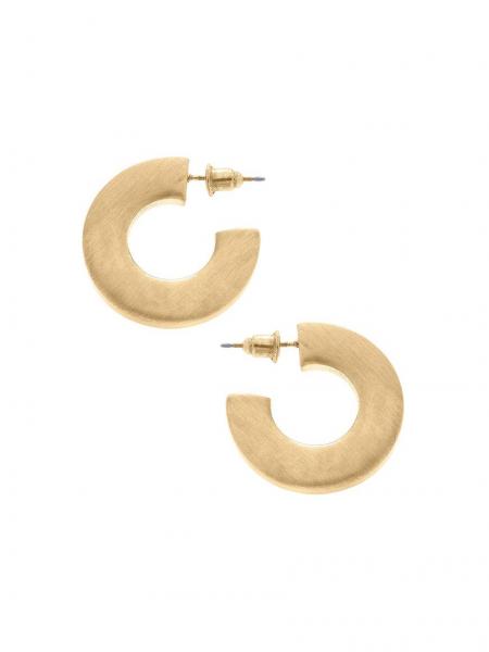 Flat Satin Hoop Earrings