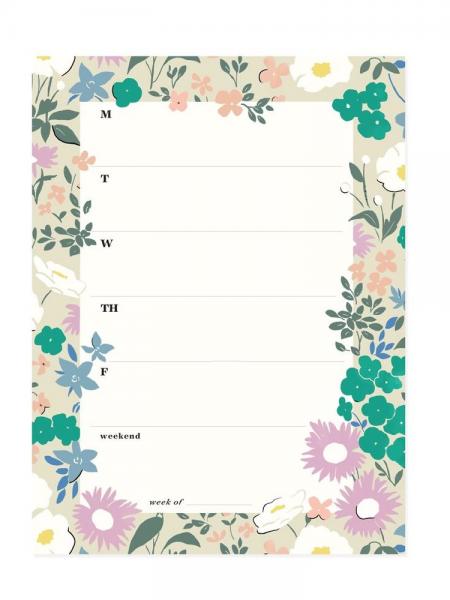 English Garden Agenda Notepad