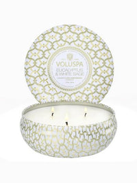 Eucalyptus & White Sage 3 Wick Tin Candle