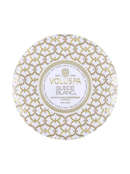 Suede Blanc 3 Wick Tin Candle