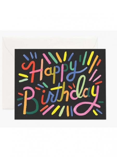 Fireworks Birthday Card