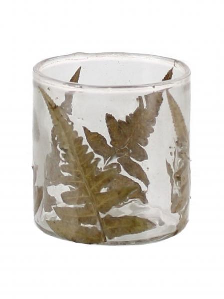 Enameled Fern Votive Holder