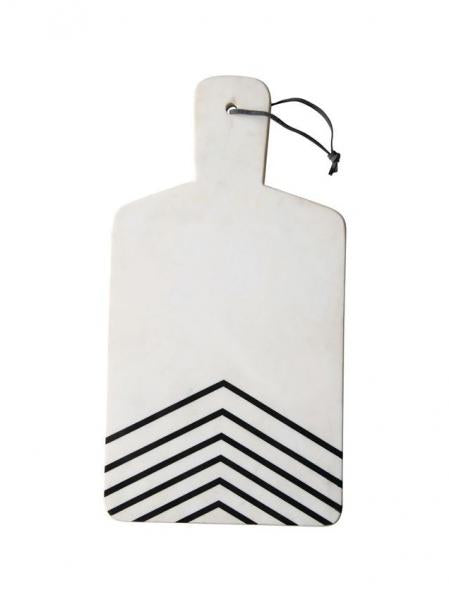 White Chevron Marble Serving Board