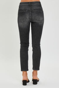 Mid Rise Skinny Faded Denim