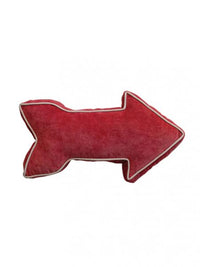 Velvet Santa Stop Arrow Pillow