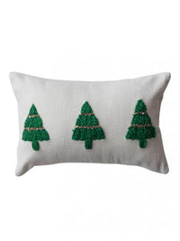 9x14 Embroidered Christmas Tree Pillow