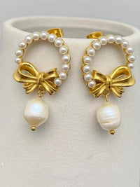 18K Gold Plated Wreath Earrings