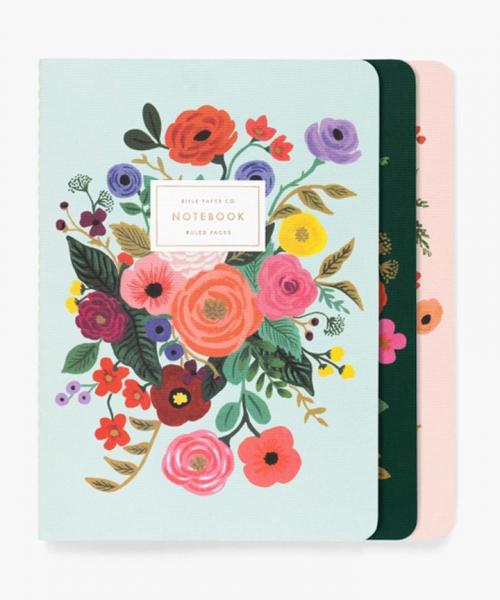 Garden Party Stitched Notebooks S/3