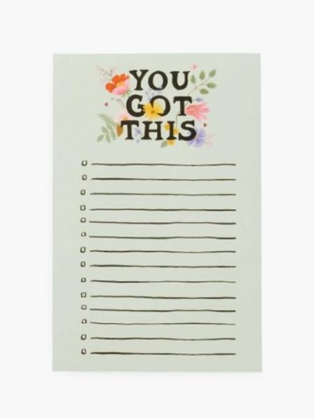 You Got This Checklist Notepad