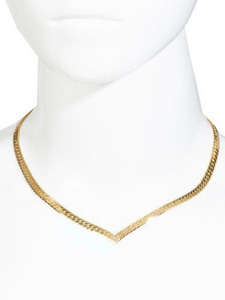 V Cut Snake Chain Necklace