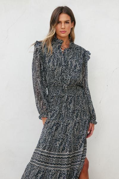 Plenbrooke Ruffled Shoulder  Dress