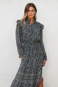 Plenbrooke Ruffled Shoulder  Dress