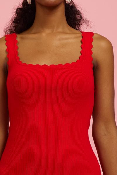 Scalloped Knit Tank