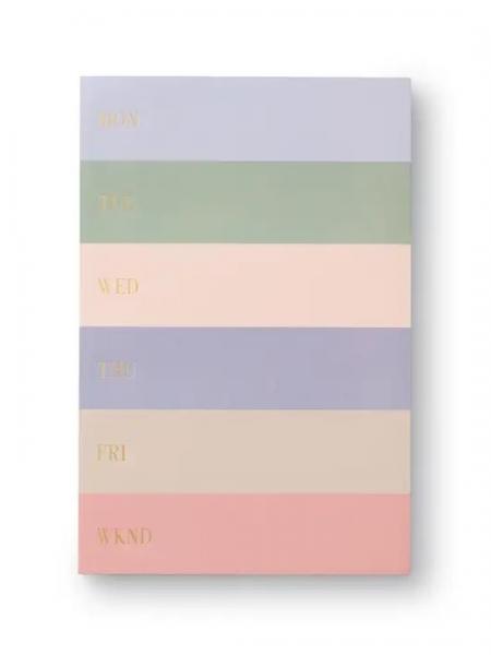 Color Block Weekly Memo Pad
