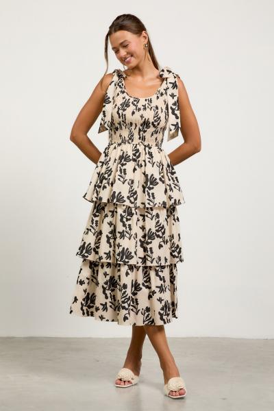 Oscar Poplin Tiered Dress