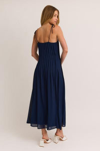 Tuck Pleated Chiffon Dress