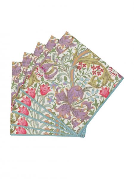 Golden Lily Cocktail Napkins