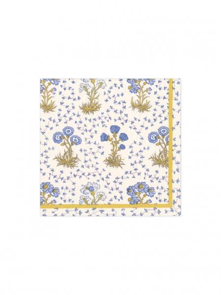 Semis De Fleurs Blue Cocktail Napkins