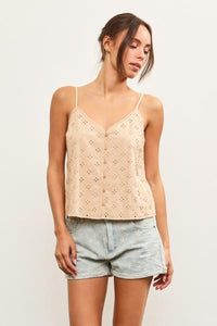 Eyelet Lace Tank