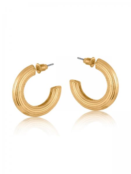 Anata Long Textured Hoop Earrings