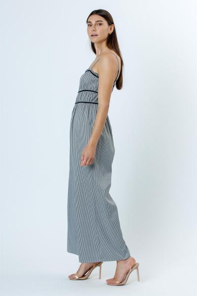 Gingham Ruffled Jumpsuit