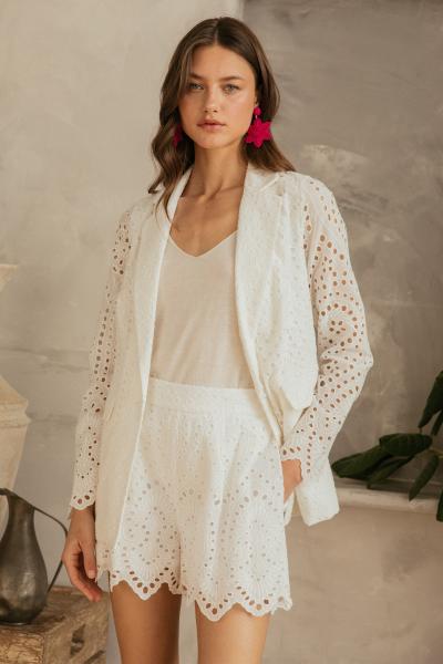 Eyelet Blazer