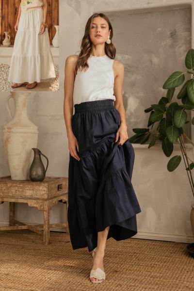 Moxie Cotton Tiered Skirt