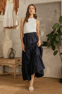 Moxie Cotton Tiered Skirt