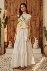 Moxie Cotton Tiered Skirt