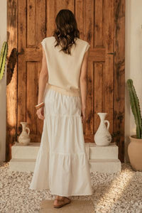 Moxie Cotton Tiered Skirt