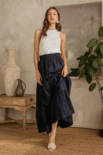 Moxie Cotton Tiered Skirt