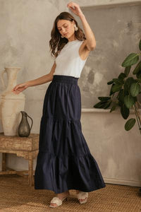 Moxie Cotton Tiered Skirt