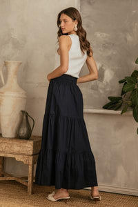 Moxie Cotton Tiered Skirt